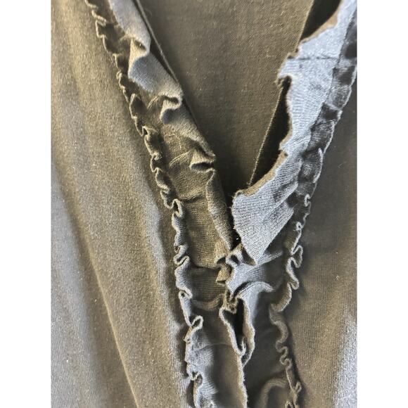 Jones New York Black Cardigan With Ruffle And Hook Closure M - Picture 2 of 6